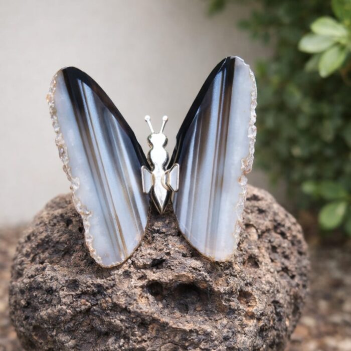 Borboleta Ágata Negra (natural) -  Nº1 #3 1