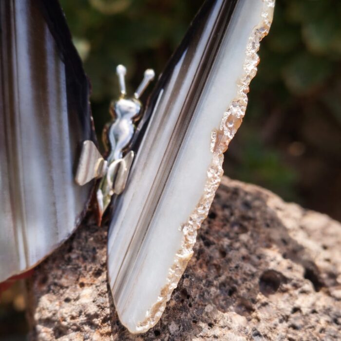 Borboleta Ágata Negra (natural) -  Nº1 #3 2