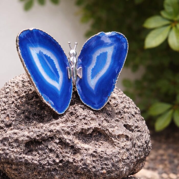 Borboleta Ágata Azul (tingida) - Nº2 #2