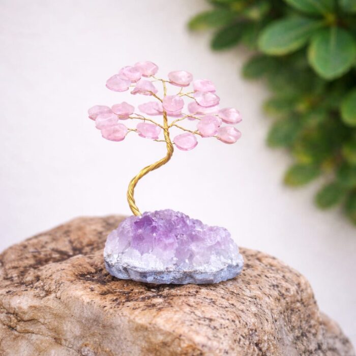 Árvore da Felicidade em Quartzo Rosa - Nº1