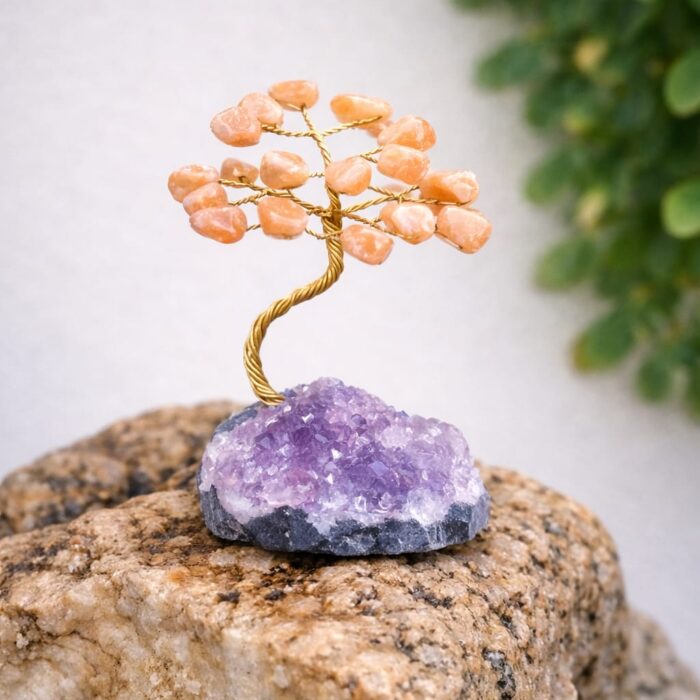 Árvore da Felicidade em Calcita Laranja - Nº1