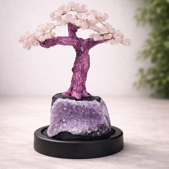 Árvore da Felicidade em Quartzo Rosa - Nº4