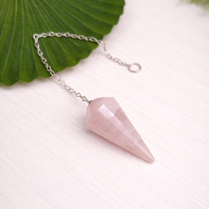 pêndulo quartzo rosa