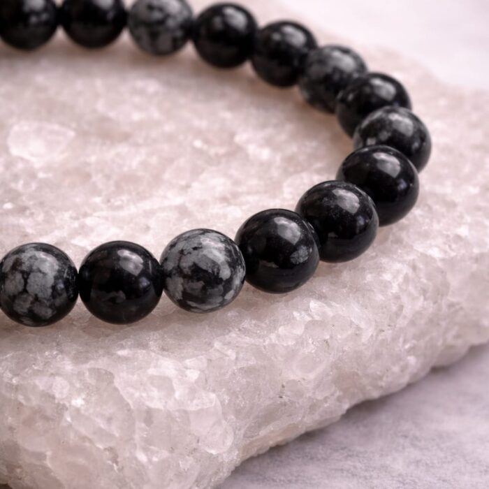 Pulseira de Obsidiana Flocos de Neve 2