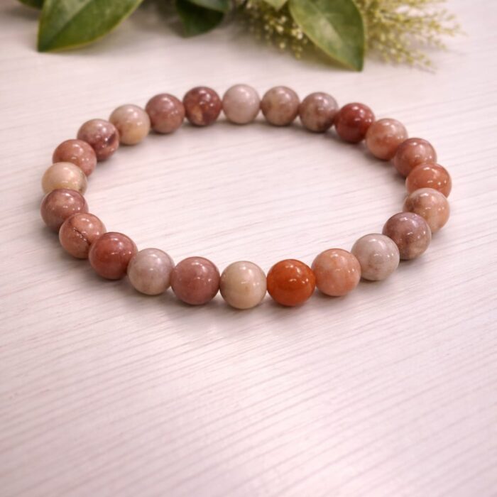Pulseira de Pedra da Lua Pêssego