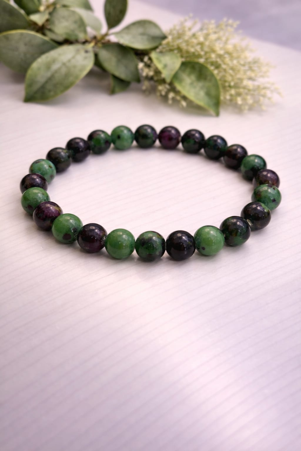 Pulseira de Rubi Zoisita Pulseira de Rubi Zoisita