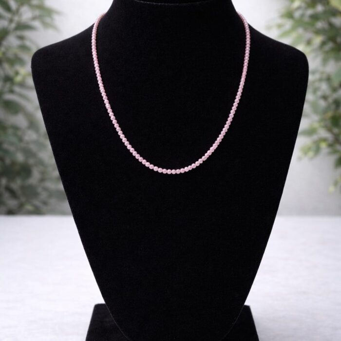 Colar de Quartzo Rosa – Esferas 2 mm 1