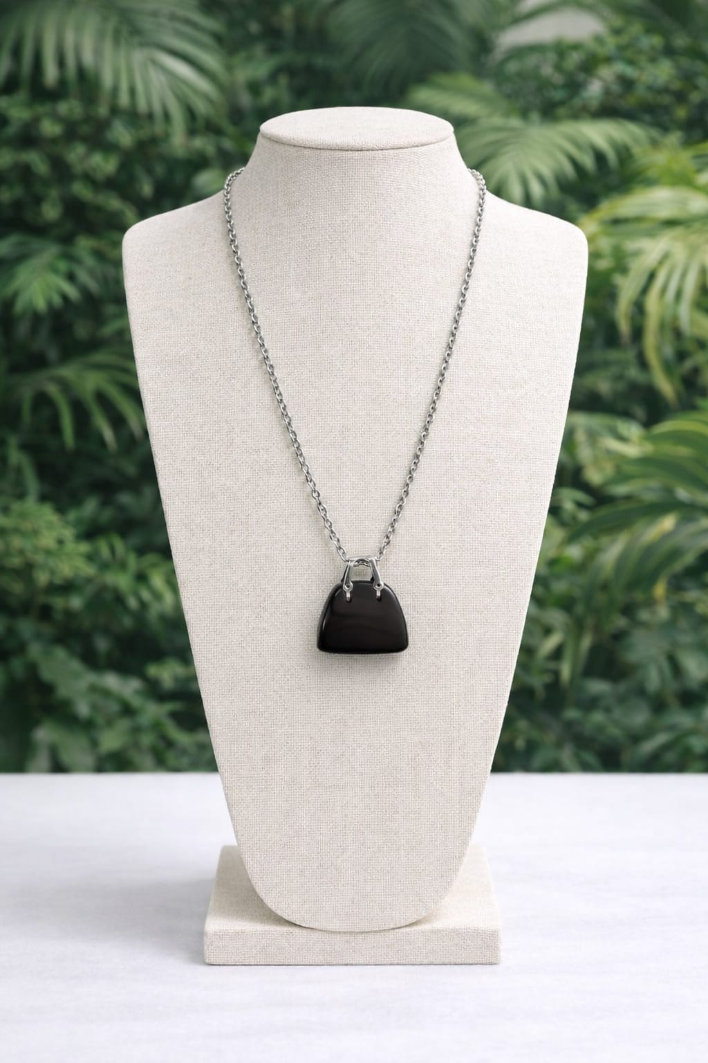 Pingente Bolsinha obsidiana negra Pingente Bolsinha obsidiana negra