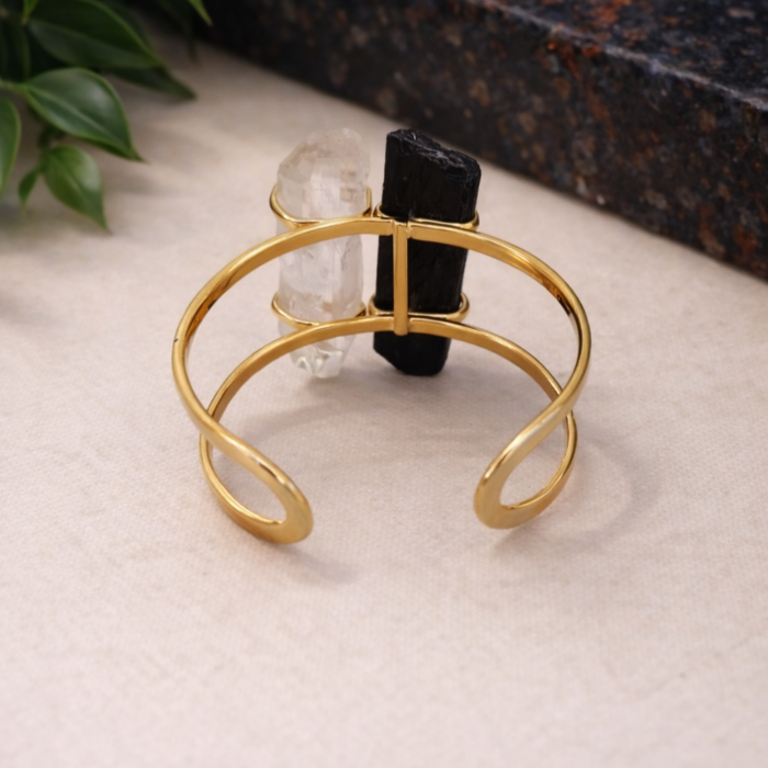 Bracelete Cristal e Turmalina Negra #2