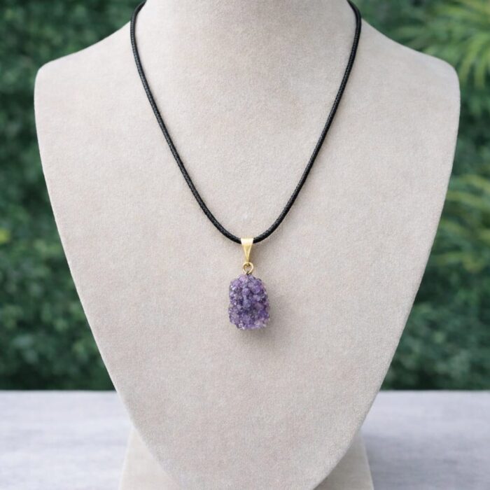 Pingente de Ametista com Banho Áureo 1