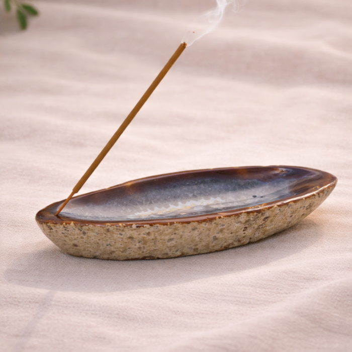 Incensário de Ágata Natural - 288gr #1