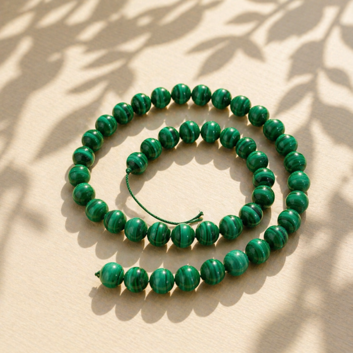 Fio de Esferas 8mm - Malaquita