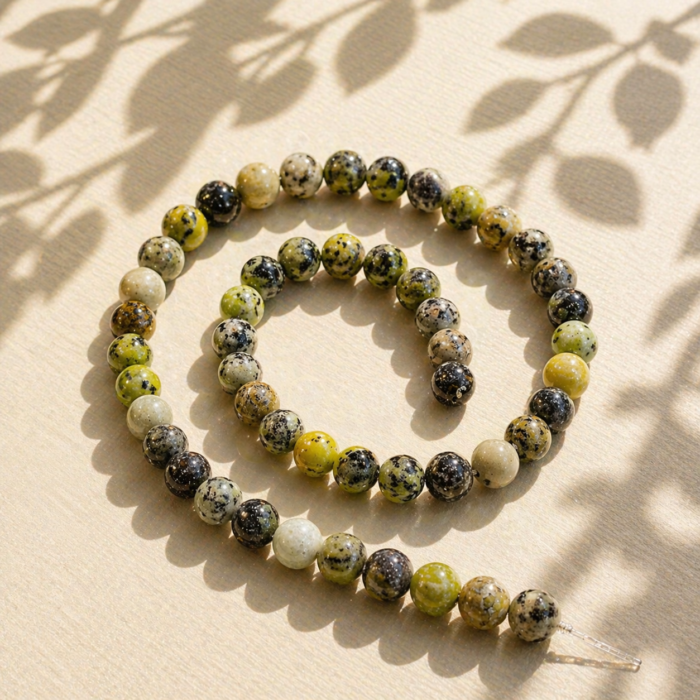 Fio de Esferas 8mm - Serpentinita