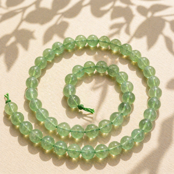 Fio de Esferas 8mm - Quartzo Verde