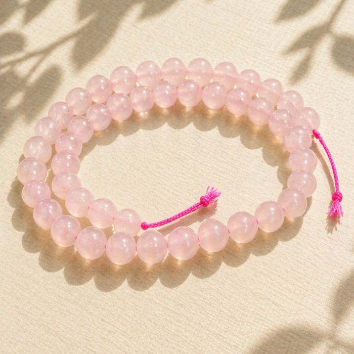 Fio de Esferas 8mm - Quartzo Rosa