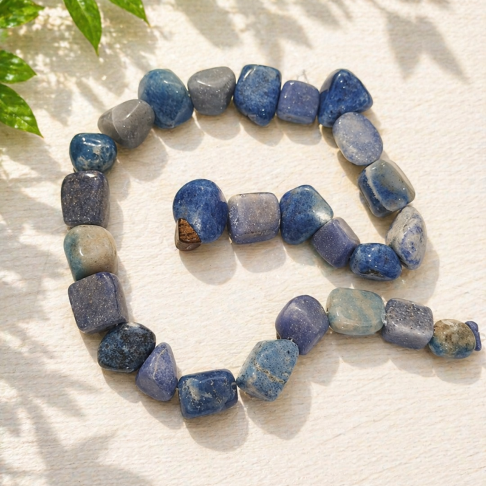 Fio de Pedras Furadas Tam. 1 - Quartzo Azul #4