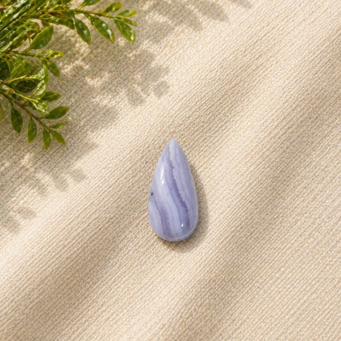Cabochão Ágata Calcedônia Azul - 17.5ct