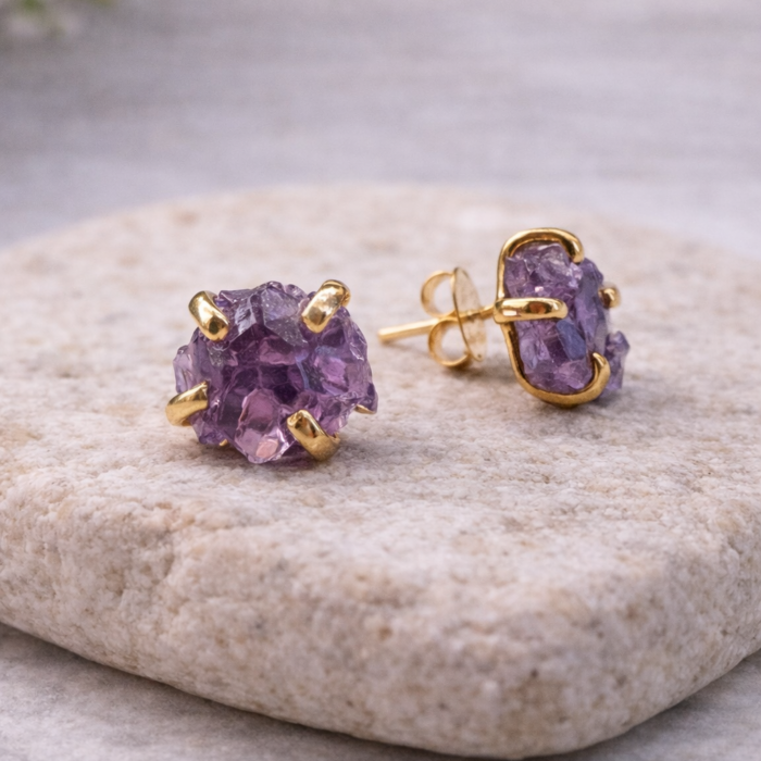 Brinco Garra Ametista - Dourado #5