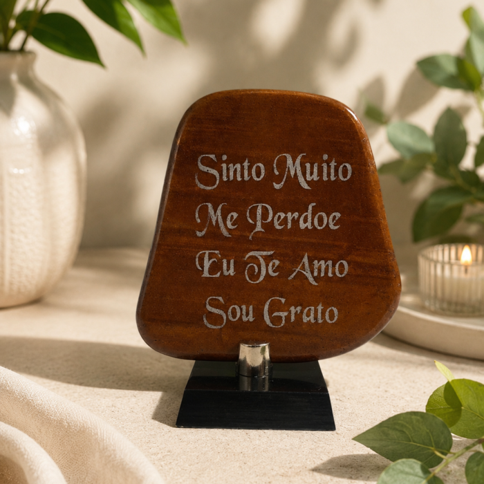 Placa Ho’oponopono em Jaspe