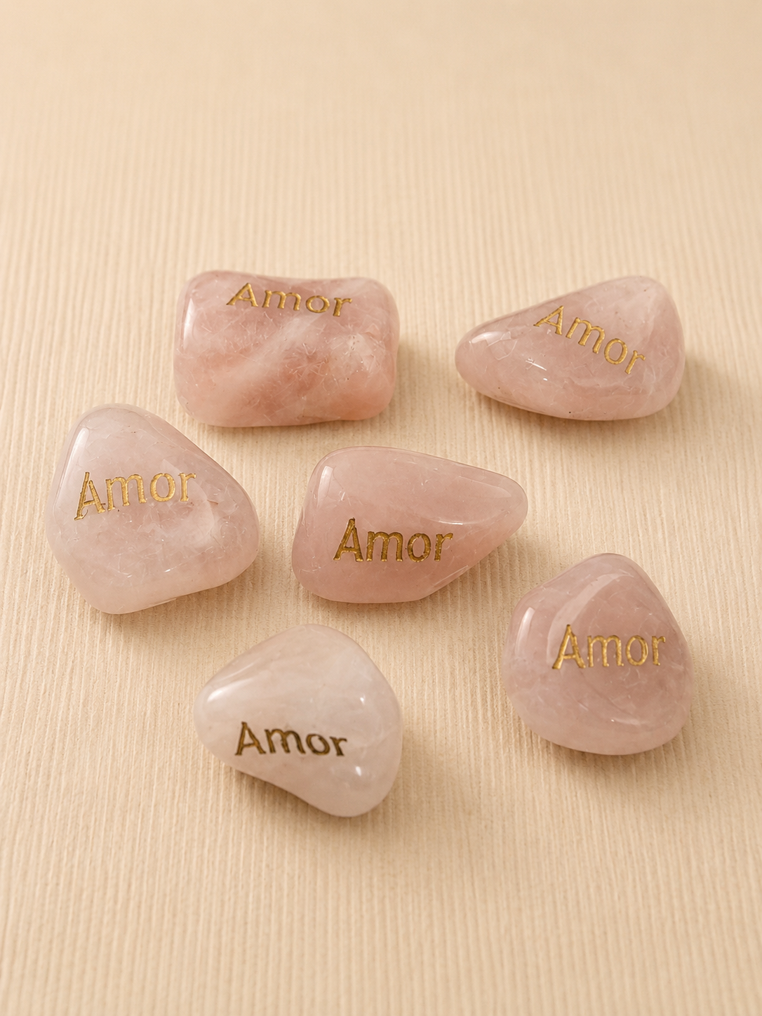 Pedra Gravada - Quartzo Rosa: Amor Pedra Gravada - Quartzo Rosa: Amor