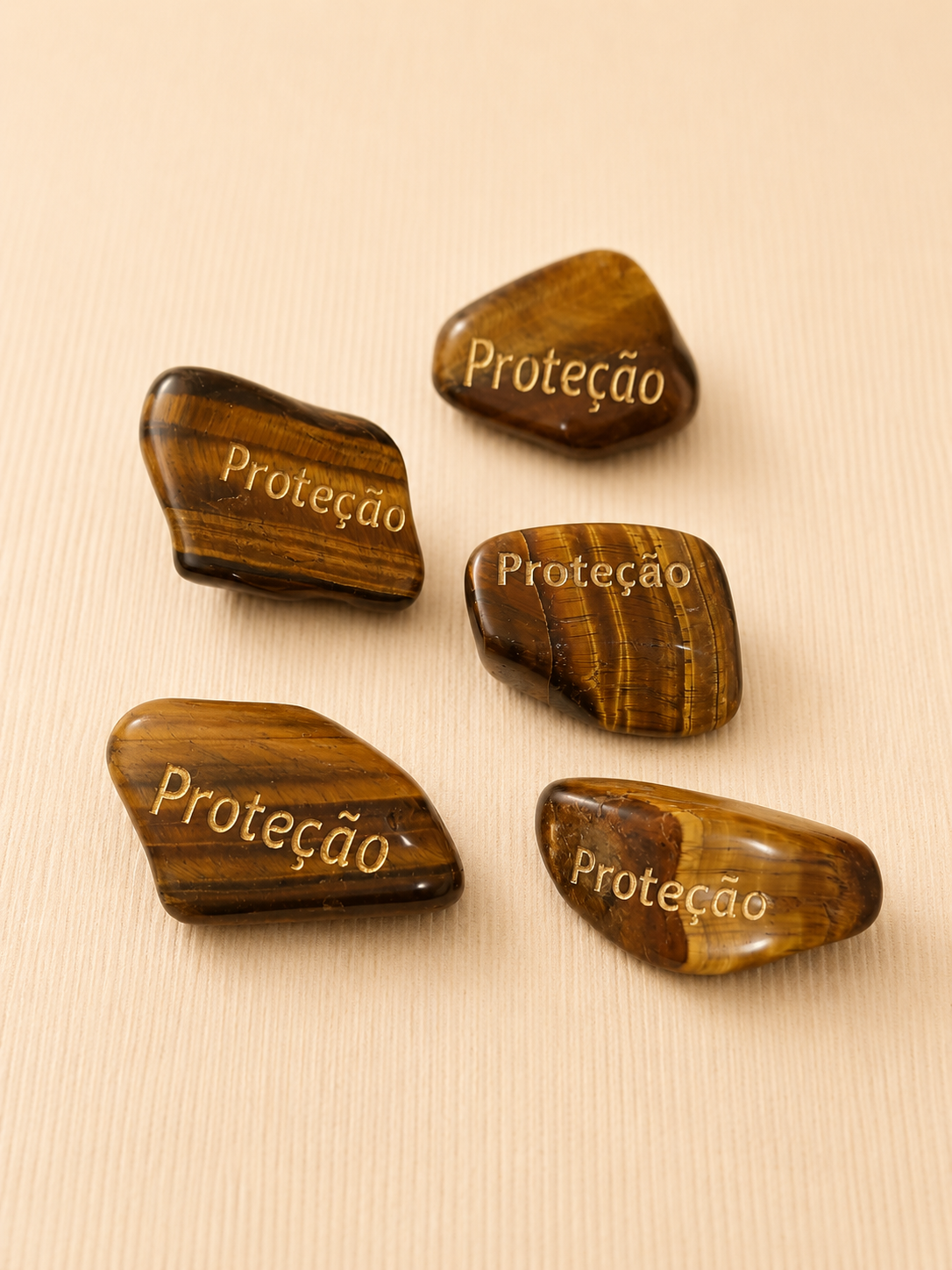 Pedra Gravada - Olho de Tigre: Proteção Pedra Gravada - Olho de Tigre: Proteção