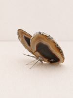 Borboleta Ágata Marrom – Prateada (M)