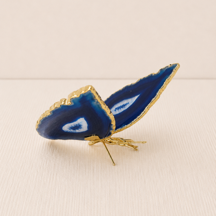 Borboleta Ágata Azul (Tingida) – Dourada