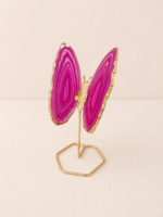Borboleta Ágata Rosa (Tingida) na Base – Dourada