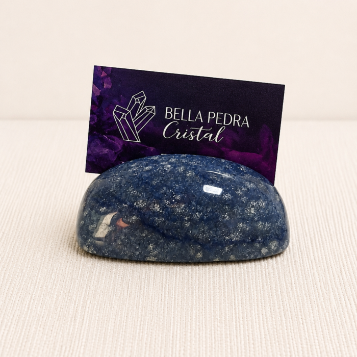 Porta Cartão de Mesa – Quartzo Azul