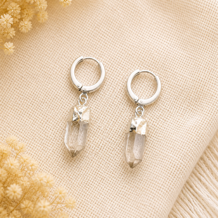 Brinco Argola Cristal – Prateado #6