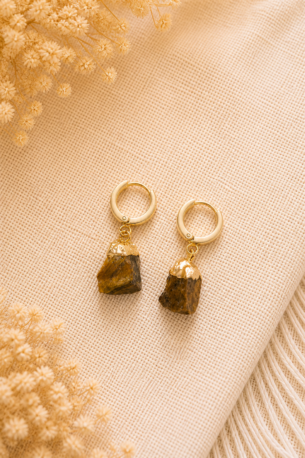 Brinco Argola Olho de Tigre – Dourado #13 Brinco Argola Olho de Tigre – Dourado #13