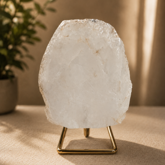 Cristal Bruto na Base Dourada - 1.610kg 1