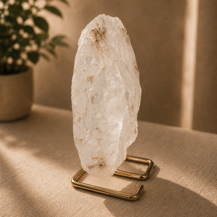 Cristal Bruto na Base Dourada - 1.610kg 2