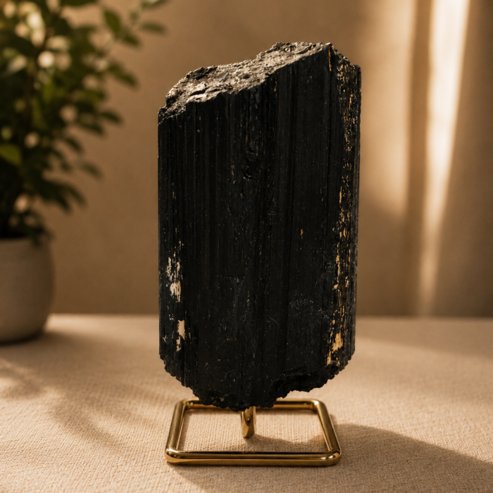Turmalina Negra na Base Dourada - 1,222kg 1