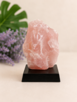 Quartzo Rosa na Base de Madeira - 354gr 3