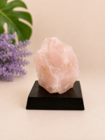 Quartzo Rosa na Base de Madeira - 194gr 3