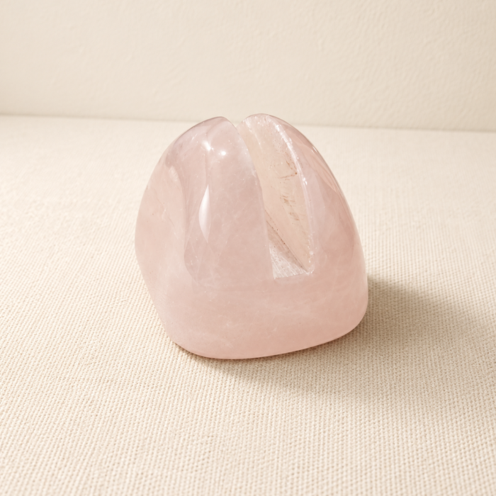 Porta Cartão de Mesa – Quartzo Rosa