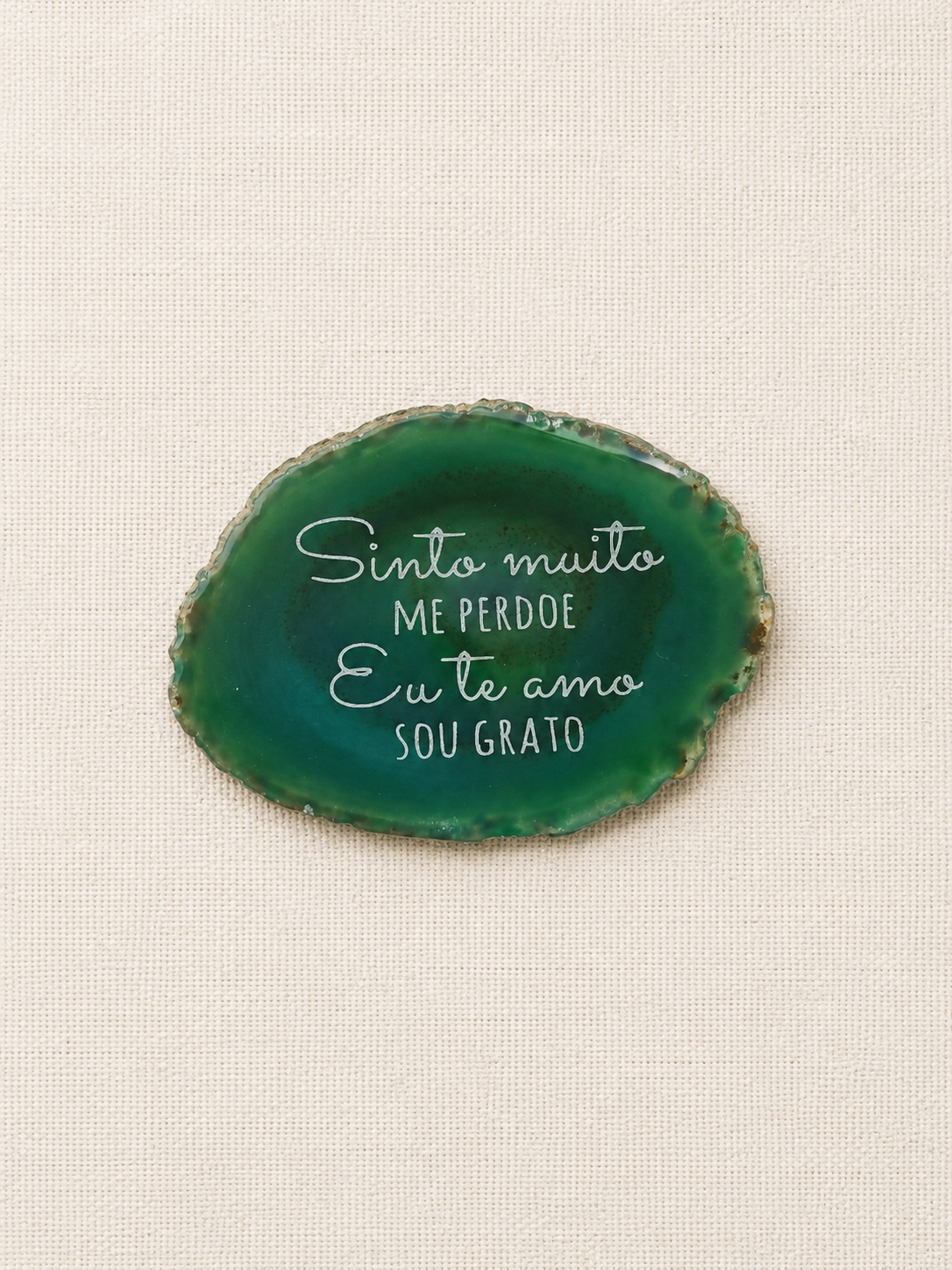Ímã de Geladeira – Ágata Verde Tingida