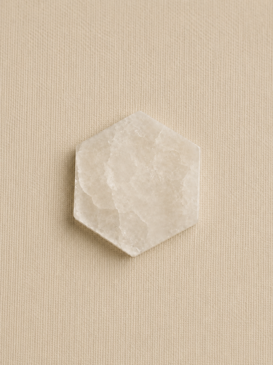 Mini Placa de Selenita – Hexagonal